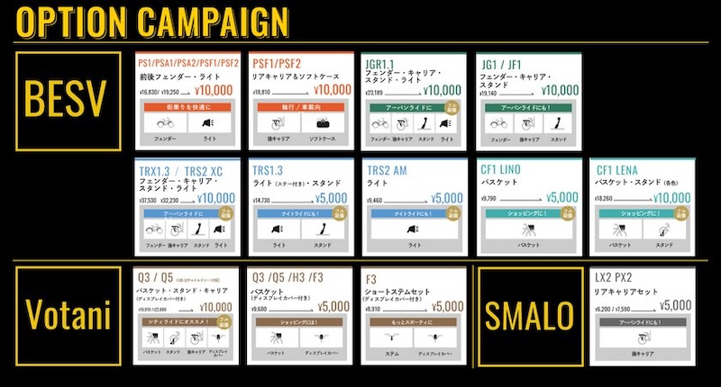 ベスビー2025秋のオプションキャンペーン